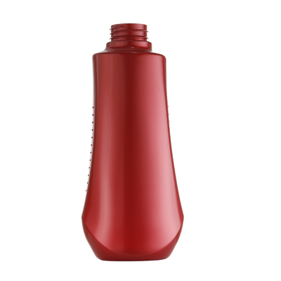 卸し売り空の着色されたローションの赤いプラスチックびんの注文の首のサイズ20/410のPE 450mlのスキン ケアのびん